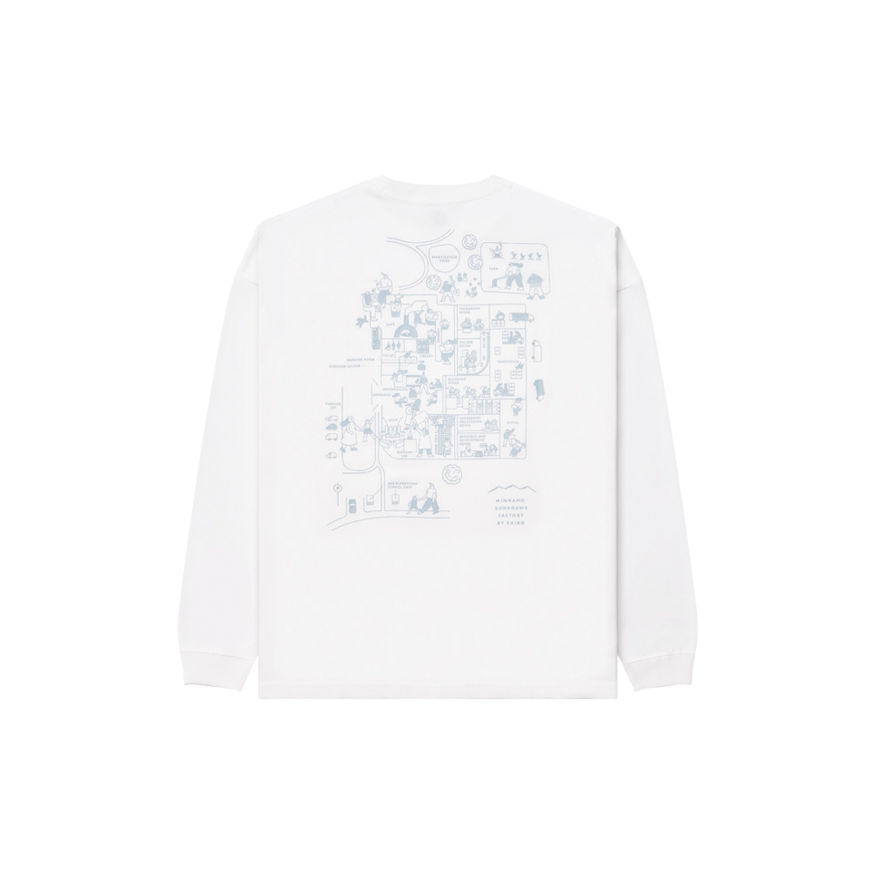 みんなの工場オリジナルロングスリーブTシャツ ホワイト