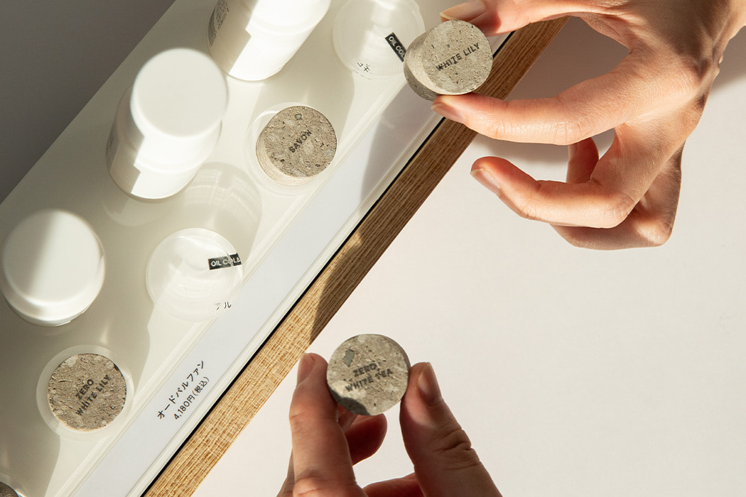 限りある紙資源を大切にしたいという想いから誕生したオリジナルの試香石